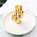 Cute Cactus-Shaped Ceramic Jewelry Holder Set with Tray
