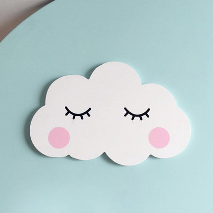Whimsical Wooden Cloud and Moon Nursery Wall Art Decor