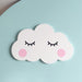 Whimsical Nordic Wooden Cloud and Moon Wall Sticker for Nursery and Kids' Room