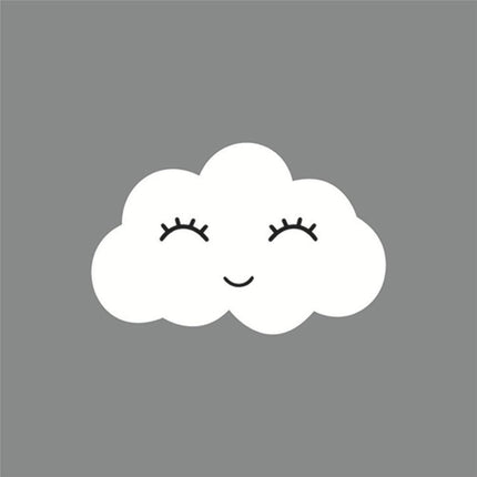 Whimsical Wooden Cloud and Moon Nursery Wall Art Decor