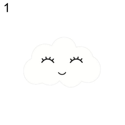 Whimsical Wooden Cloud and Moon Nursery Wall Art Decor