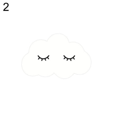 Whimsical Wooden Cloud and Moon Nursery Wall Art Decor