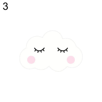 Whimsical Wooden Cloud and Moon Nursery Wall Art Decor