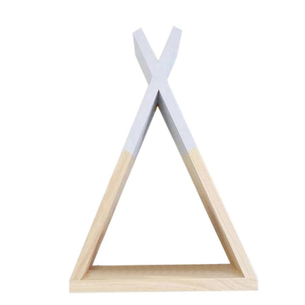 Triangular Wooden Wall Shelf Organizer for Stylish Space-Saving Solutions