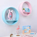 Wooden Wall-Mounted Round Storage Rack Organizer for Home - Space-Saving Shelf Display for Wall Decor