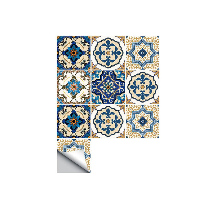 Moroccan Tile Style Wall Sticker Set for Home Decor