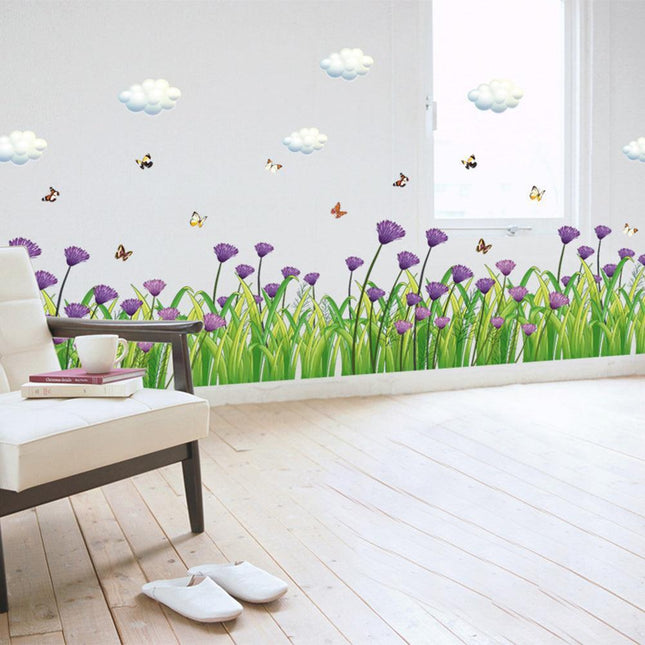 Vibrant Cornflower Butterfly PVC Wall Art - Natural Elegance for Home Decor