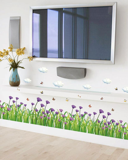 Vibrant Cornflower Butterfly PVC Wall Art - Natural Elegance for Home Decor