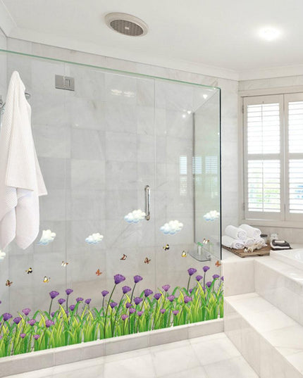 Vibrant Cornflower Butterfly PVC Wall Art - Natural Elegance for Home Decor