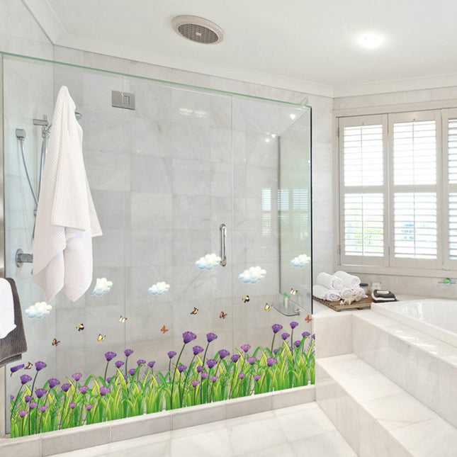 Vibrant Cornflower Butterfly PVC Wall Art - Natural Elegance for Home Decor