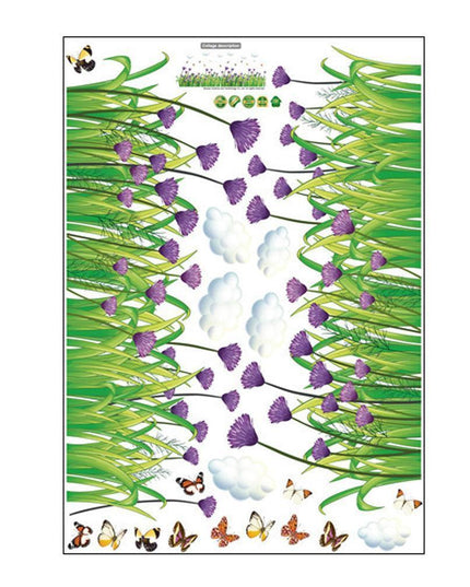 Vibrant Cornflower Butterfly PVC Wall Art - Natural Elegance for Home Decor