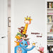 Jungle Friends Kids Room Wall Decal - Cute Animal PVC Sticker for Bedroom Decor