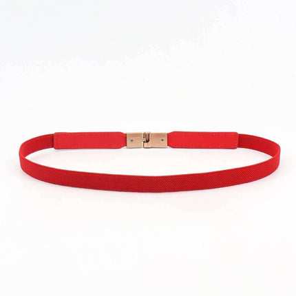 Elegant Adjustable PU Elastic Skinny Belt for Effortless Style