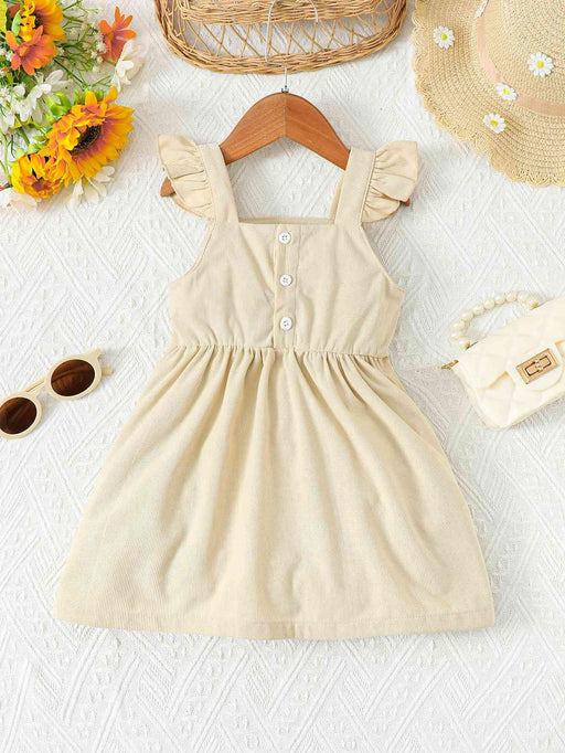Charming Embroidered Square Neck Dress for Baby Princesses