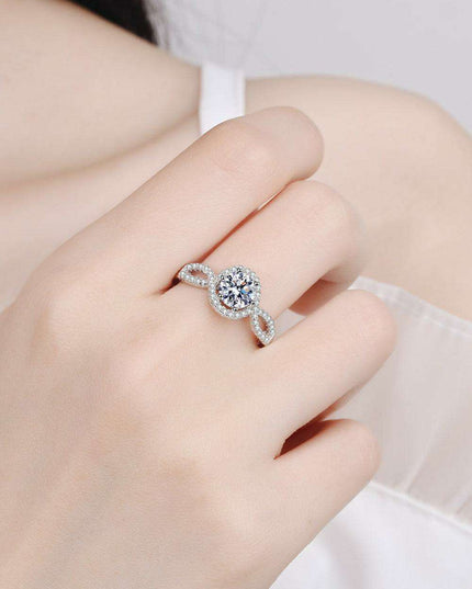 Modern Elegance: Sterling Silver Moissanite Ring