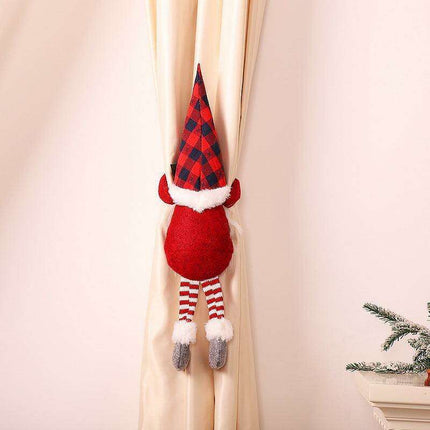 Charming Holiday Gnome Curtain Tiebacks for Enchanting Decor