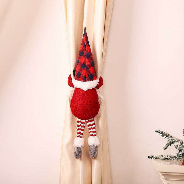 Charming Holiday Gnome Curtain Tiebacks for Enchanting Decor
