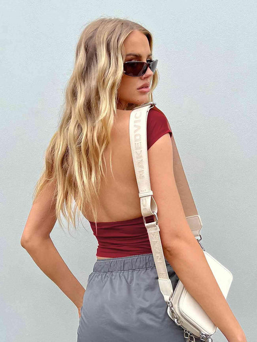 Sophisticated Cutout Back Cropped Top