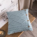 Handmade Nordic Double Cable Knit Diamond Cushion Cover - 18x18