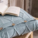 Handmade Nordic Double Cable Knit Diamond Cushion Cover - 18x18