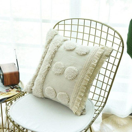 Bohemian Elegance Handwoven Cotton Pillow Cover Set - 2 Pieces