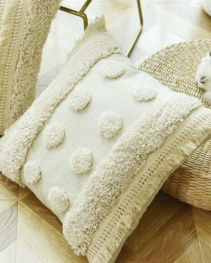 Bohemian Elegance Handwoven Cotton Pillow Cover Set - 2 Pieces