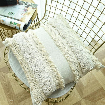 Scandinavian Charm: Artisan Cable Knit Pillow Covers for Standard 18x18 Cushions