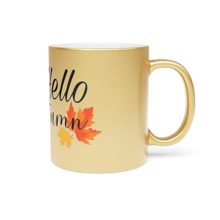 Elegant Metallic Ceramic Mug in Stunning Gold or Silver