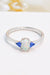 Luxurious Opal and Dazzling Zircon Sterling Silver Ring
