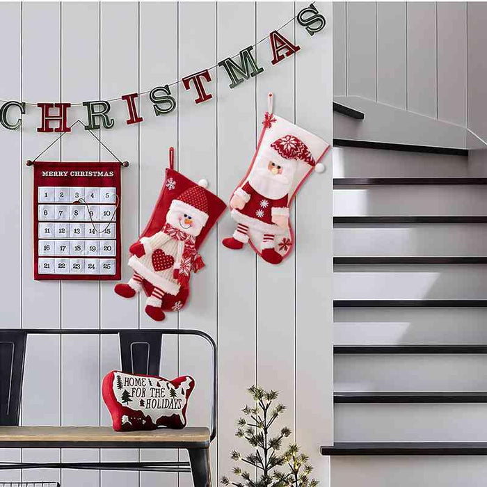 Festive Holiday Stocking Hanger: Elegant Christmas Home Decor Piece