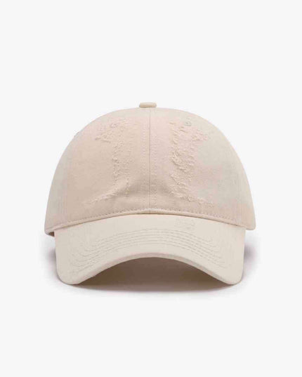 Trendy Distressed Cotton Adjustable Baseball Cap for Urban Style