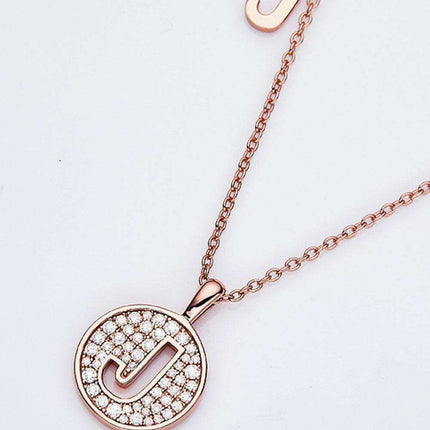 Radiant Moissanite Gemstone Pendant Necklace - Opulent Sterling Silver & 18K Rose Gold