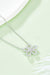 Floral Moissanite Necklace in Sterling Silver with Lab-Grown Diamond