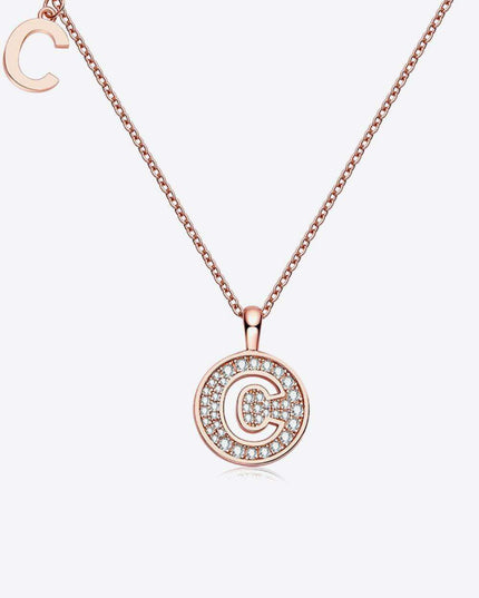 Radiant Moissanite Gemstone Pendant Necklace - Opulent Sterling Silver & 18K Rose Gold