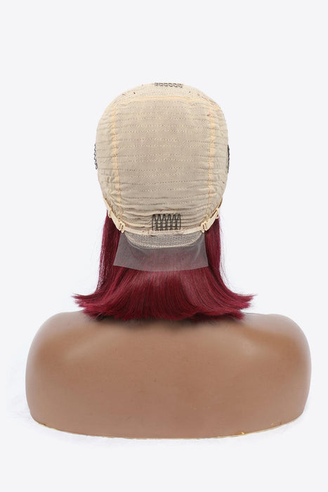12 155g #99J Lace Front Human Hair Bobo Wigs - 150% Density