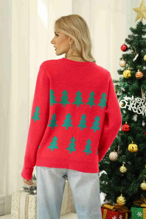 Cozy Christmas Festivities Round Neck Sweater