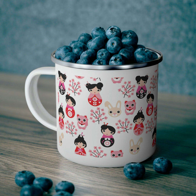 Personalized Adventure Enamel Camping Mug for Outdoor Lovers