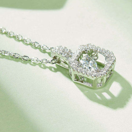 Radiant Moissanite-Accented Lab Grown Diamond Necklace