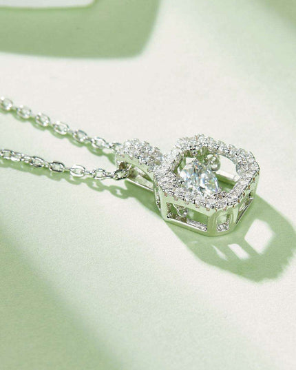 Radiant Moissanite-Accented Lab Grown Diamond Necklace