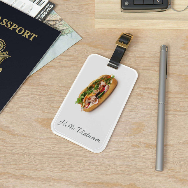 Elegant Vietnam Travel Tag: Customizable Luxe Accessory with Leather Strap