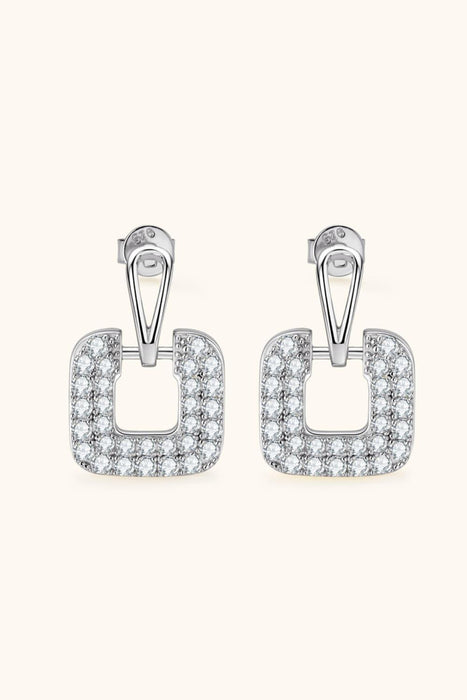 Captivating 1.68 Carat Moissanite Drop Earrings in Sterling Silver