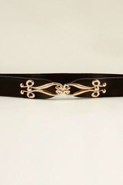 Elegant Versatile Elastic Belt with Stylish Alloy Buckle for Fashion-Forward Looks