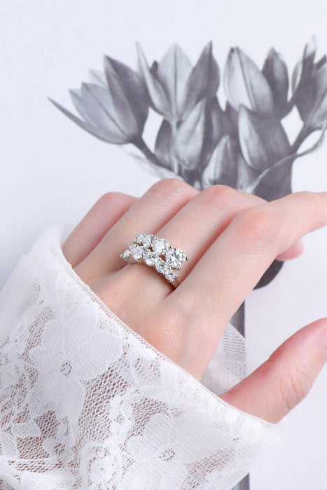 Sustainable Sparkle: Ethical Moissanite Sterling Silver Ring