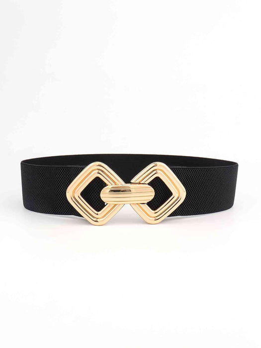 Elastic Geometric Belt Set with Chic Buckle - Upgrade Your Ensemble
