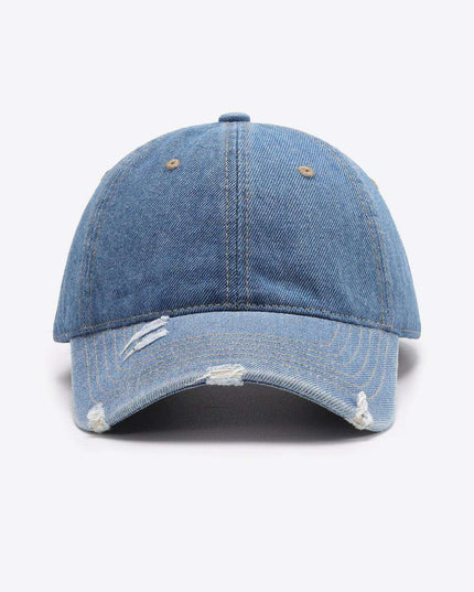 Vintage-Inspired Distressed Cotton Cap with Customizable Fit for Effortless Style