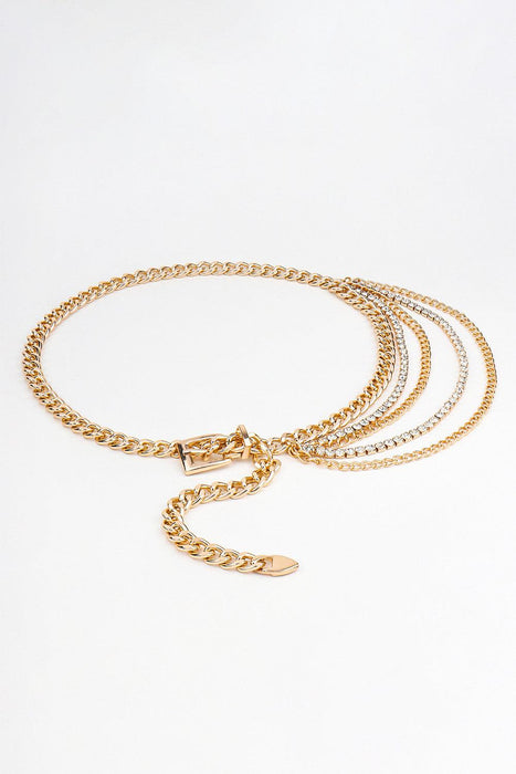 Sparkling Rhinestone Chain Belt - Elegant Fashion Accessory