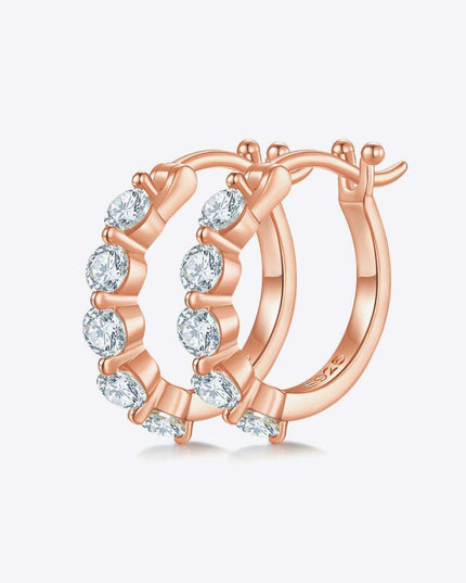 Opulent 1 Carat Lab-Diamond Sterling Silver Earrings - Platinum, Gold, or Rose Gold Plated