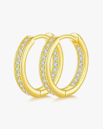 Elegant Moissanite Huggie Earrings in 925 Sterling Silver with Luxurious Packaging