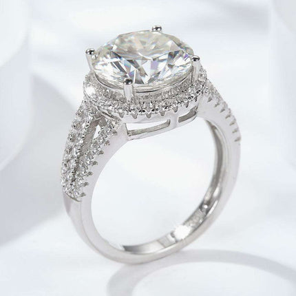 5 Carat Sterling Silver Split Shank Ring with Lab-Grown Diamond - Timeless Modern Luxury