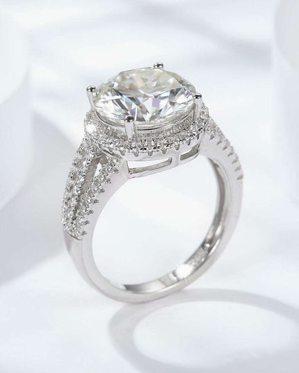 5 Carat Sterling Silver Split Shank Ring with Lab-Grown Diamond - Timeless Modern Luxury